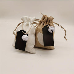 31pcs Love Burlap Bag Tag Set Jewelry Cosmetics Finishing Storage Bag