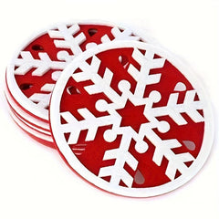 10pcs Christmas Tableware Coaster Felt Coaster Christmas Decorations Navidad