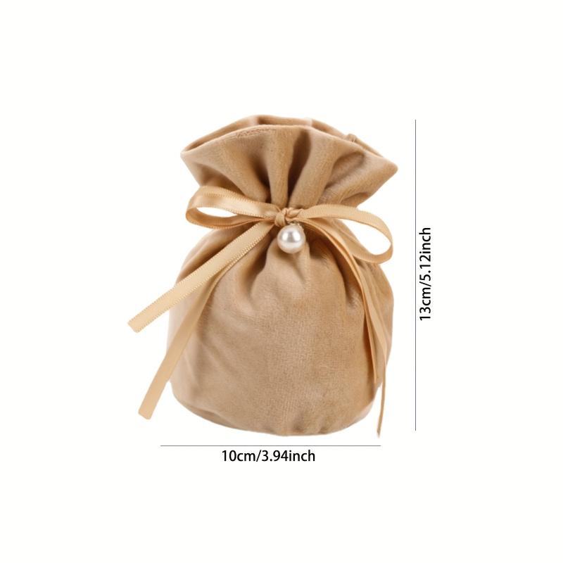 1pc Pearl Velvet Goodie Bag Fairy Bunch Pocket Wedding Goody Box