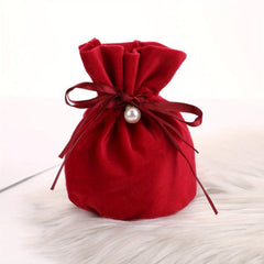 1pc Pearl Velvet Goodie Bag Fairy Bunch Pocket Wedding Goody Box