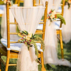 Wedding Arch Curtain Decoration Tulle Champagne Chiffon Fabric