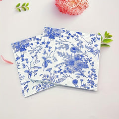 Vintage Flower Disposable Napkins 20pcs Set for Family Dinners