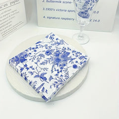 Vintage Flower Disposable Napkins 20pcs Set for Family Dinners