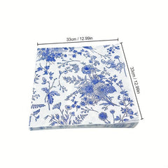 Vintage Flower Disposable Napkins 20pcs Set for Family Dinners
