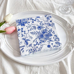 Vintage Flower Disposable Napkins 20pcs Set for Family Dinners