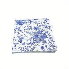 Vintage Flower Disposable Napkins 20pcs Set for Family Dinners