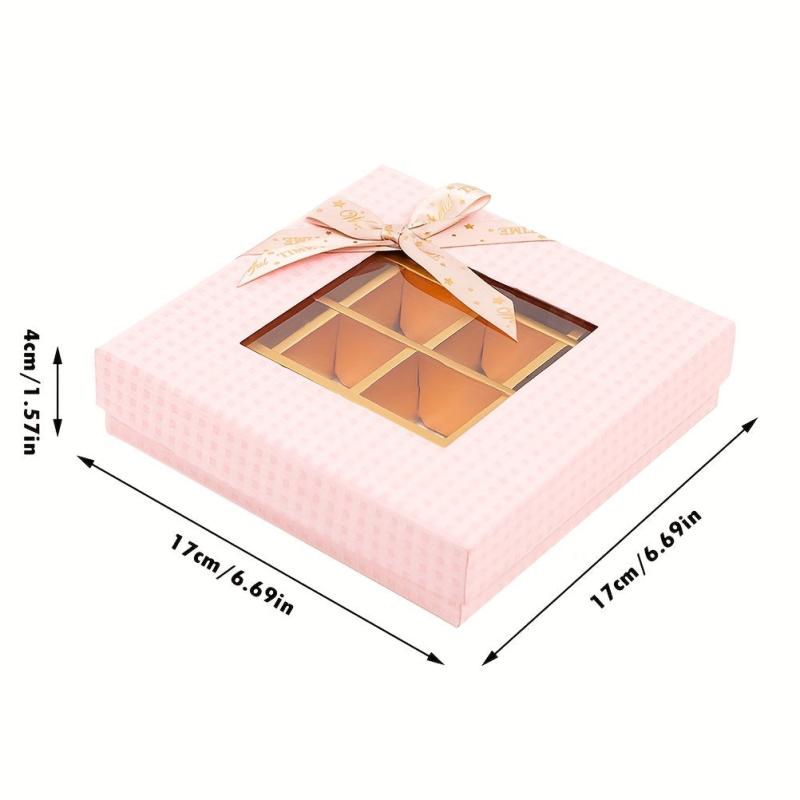 Chocolate Birthday Packaging Box with Transparent Window