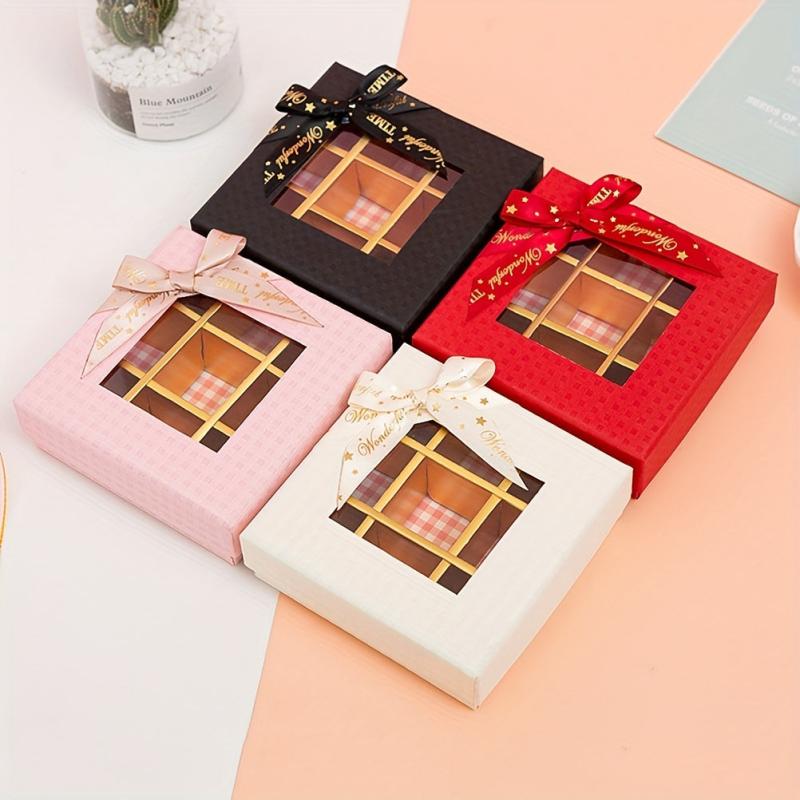 Chocolate Birthday Packaging Box with Transparent Window