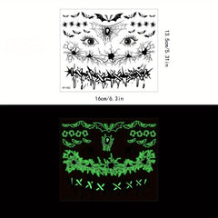 Halloween Luminous Facial Tattoo Sticker Decoration Gift For Women Men