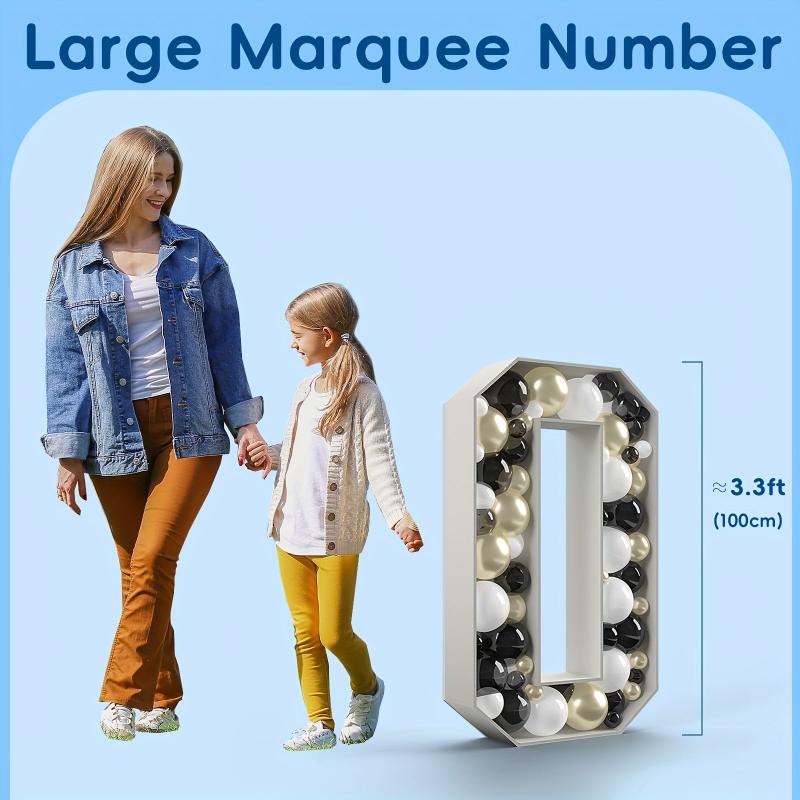 1pc Number Balloon Frame Box - Party Wedding Number Frame