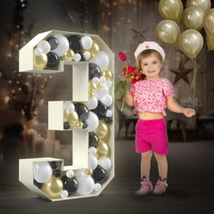 1pc Number Balloon Frame Box - Party Wedding Number Frame