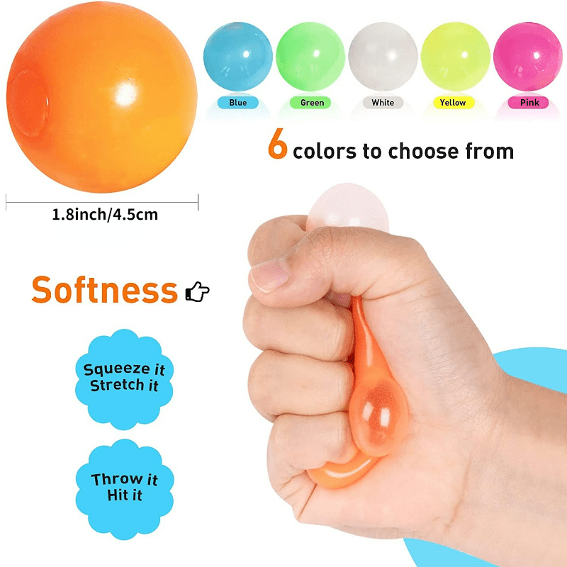 Glow in the Dark Stress Balls 6pcs