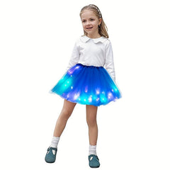LED Tutu Skirt & Headband Set for Fairy Costume Dance