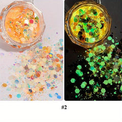 UV Glowing Face Body Nail Glitter Luminous Party Decoration