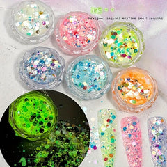 UV Glowing Face Body Nail Glitter Luminous Party Decoration