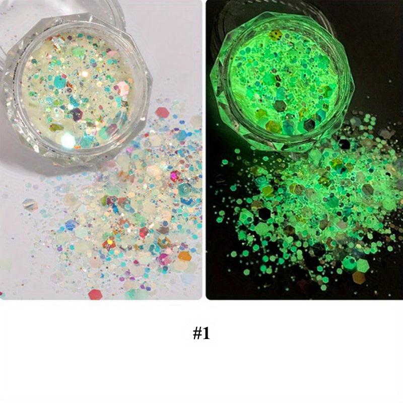 UV Glowing Face Body Nail Glitter Luminous Party Decoration
