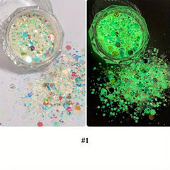 UV Glowing Face Body Nail Glitter Luminous Party Decoration