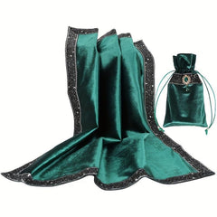 Tarot Tablecloth Set with Storage Bag Non-slip Beginner Double Layer