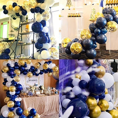 60pcs Navy Balloons Garland Set for Wedding Birthday Party Decoration