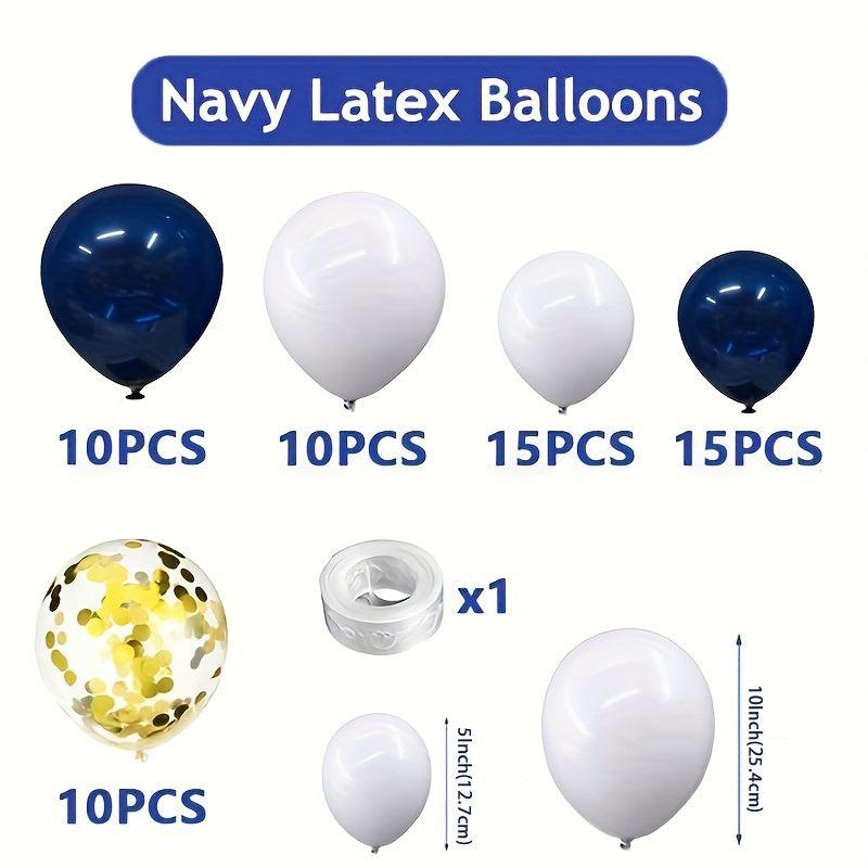 60pcs Navy Balloons Garland Set for Wedding Birthday Party Decoration