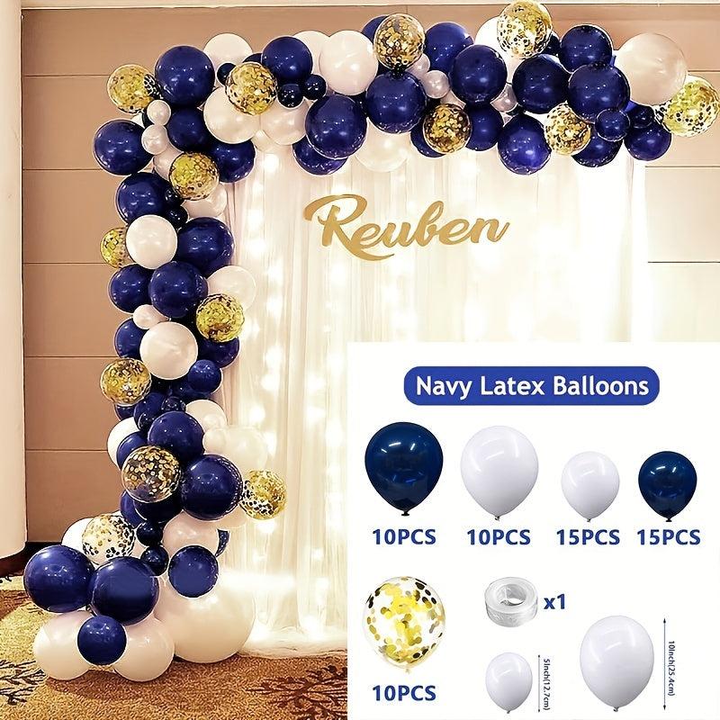 60pcs Navy Balloons Garland Set for Wedding Birthday Party Decoration