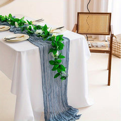 Boho Cheese Cloth Table Runner for Weddings and Parties