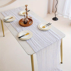 Boho Cheese Cloth Table Runner for Weddings and Parties