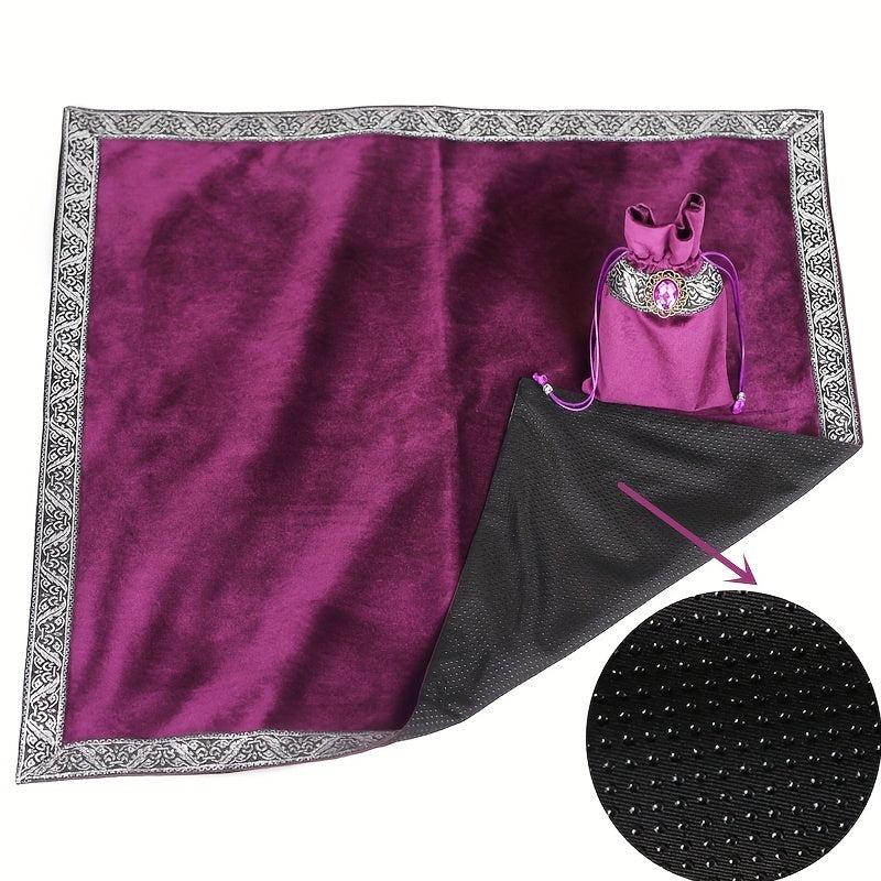2pcs Large Size Velvet Tarot Cloth and Bag Set 65X65CM
