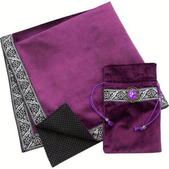 2pcs Large Size Velvet Tarot Cloth and Bag Set 65X65CM