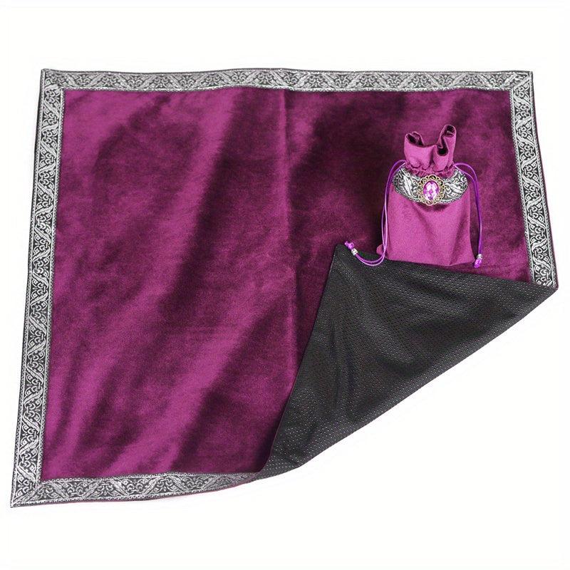 2pcs Large Size Velvet Tarot Cloth and Bag Set 65X65CM