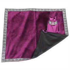 2pcs Large Size Velvet Tarot Cloth and Bag Set 65X65CM