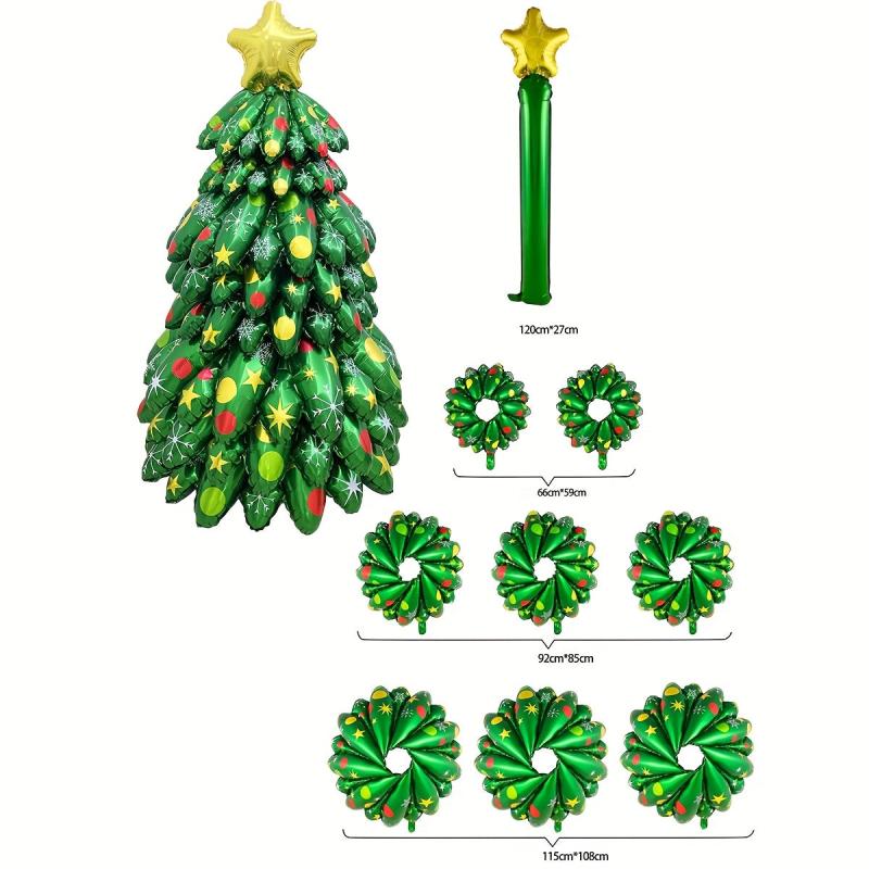 9pcs Christmas Tree Balloons Home Decorations Navidad Tree Ballon