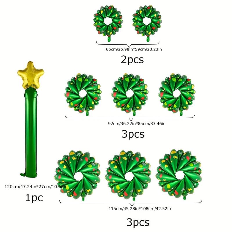 9pcs Christmas Tree Balloons Home Decorations Navidad Tree Ballon