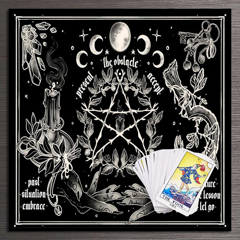 Witchcraft Square Tarot Altar Cloth Astrology Oracles Pad Table Covers