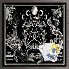 Witchcraft Square Tarot Altar Cloth Astrology Oracles Pad Table Covers