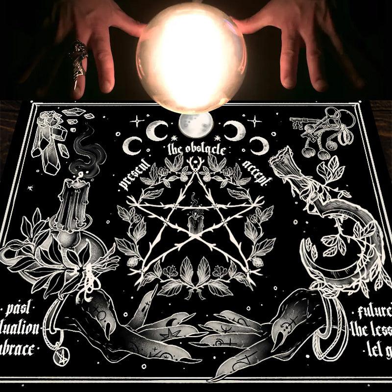 Witchcraft Square Tarot Altar Cloth Astrology Oracles Pad Table Covers