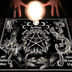 Witchcraft Square Tarot Altar Cloth Astrology Oracles Pad Table Covers