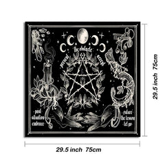Witchcraft Square Tarot Altar Cloth Astrology Oracles Pad Table Covers