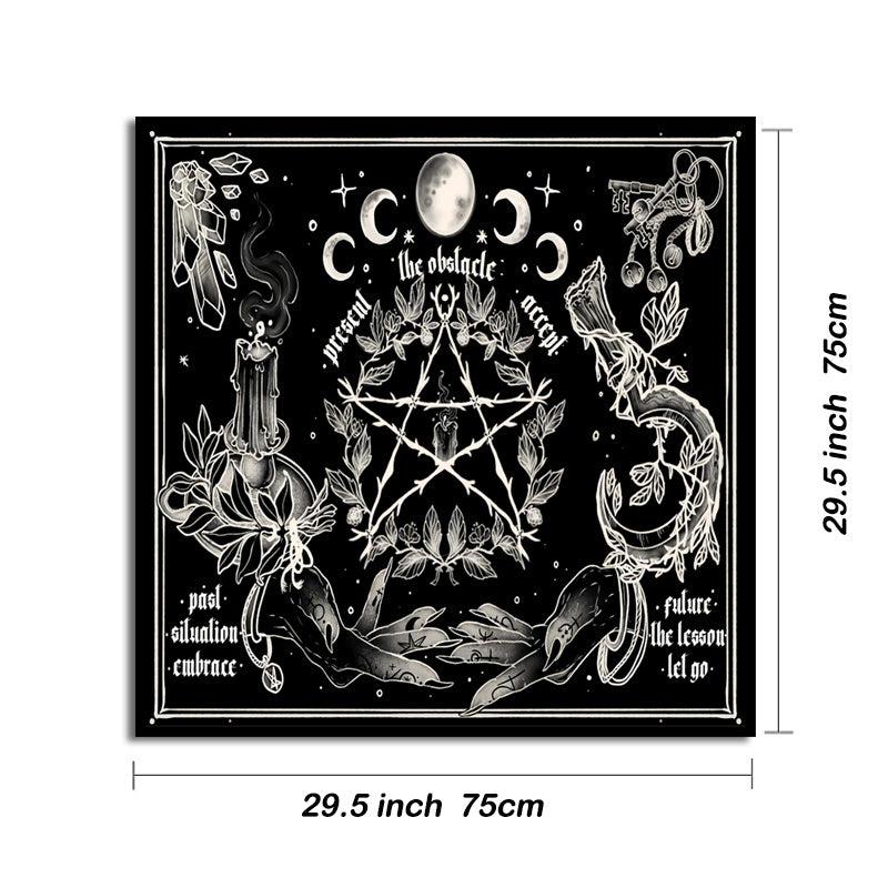 Witchcraft Square Tarot Altar Cloth Astrology Oracles Pad Table Covers
