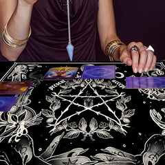 Witchcraft Square Tarot Altar Cloth Astrology Oracles Pad Table Covers