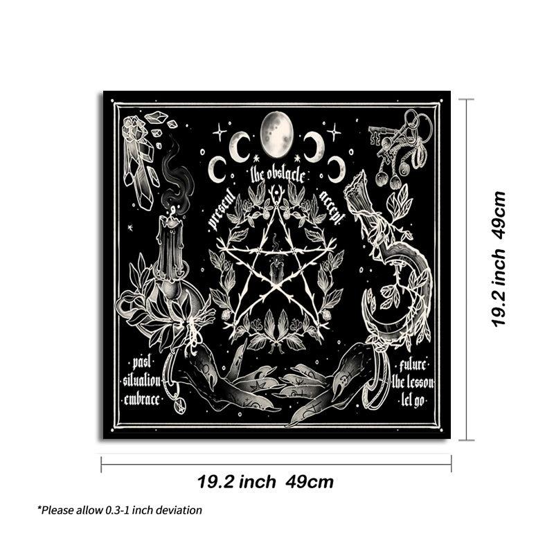Witchcraft Square Tarot Altar Cloth Astrology Oracles Pad Table Covers