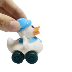 6pcs Christmas Rubber Duck Car Toy Bulk Floater Duck Car For Kids