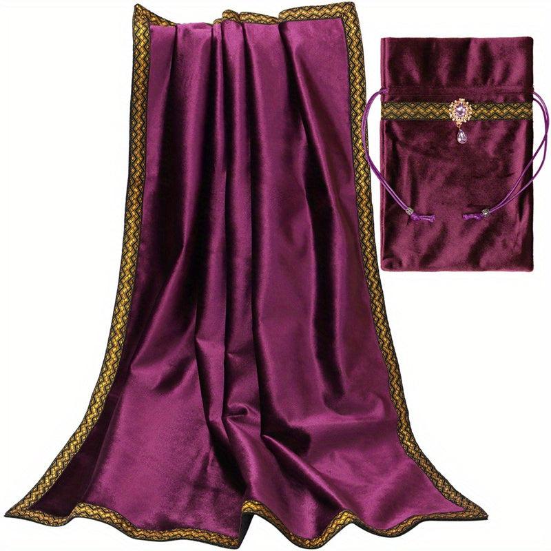 Tarot Card Anti slip Tablecloth Set with Storage Bag & Lace Bottom