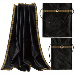 Tarot Card Anti slip Tablecloth Set with Storage Bag & Lace Bottom