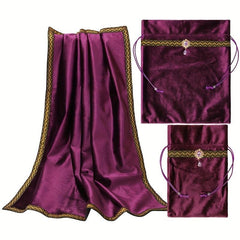 Tarot Card Anti slip Tablecloth Set with Storage Bag & Lace Bottom