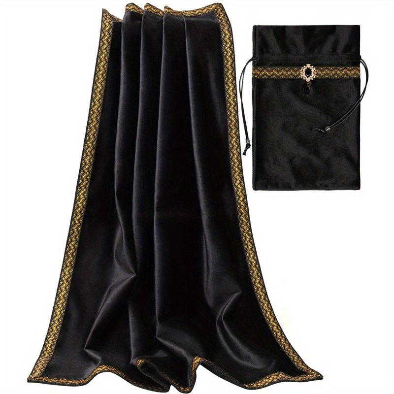 Tarot Card Anti slip Tablecloth Set with Storage Bag & Lace Bottom