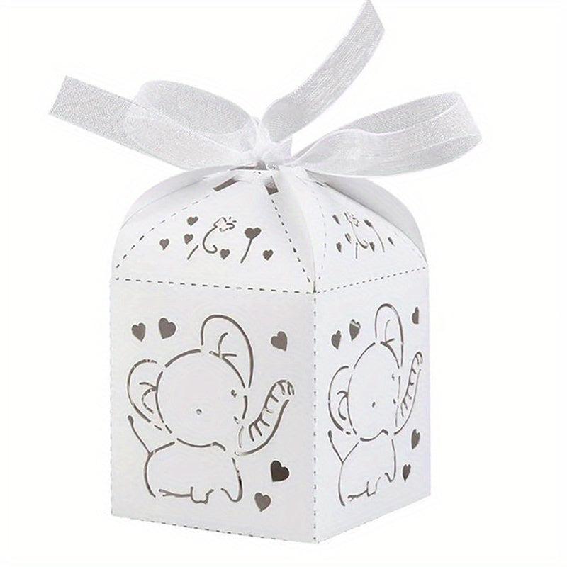 10pcs Elephant Hollow Candy Box for Events & Parties