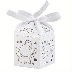 10pcs Elephant Hollow Candy Box for Events & Parties