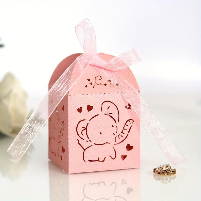 10pcs Elephant Hollow Candy Box for Events & Parties