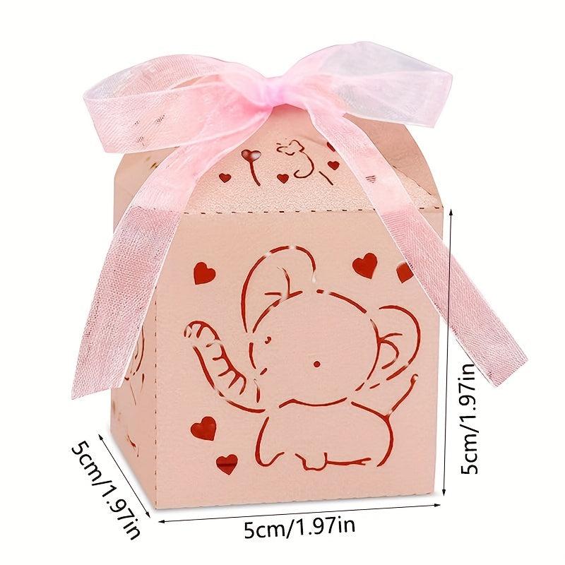 10pcs Elephant Hollow Candy Box for Events & Parties